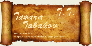 Tamara Tabakov vizit kartica